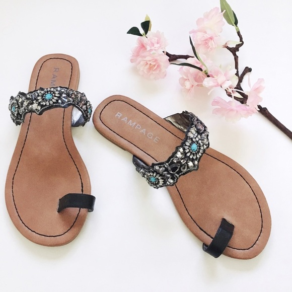 Rampage Railla Open Toe Synthetic Slides Sandal - Picture 1 of 7
